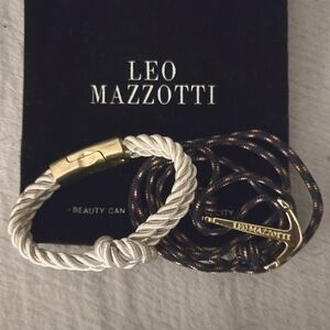 Pair of Leo Mazzotti rope bracelets